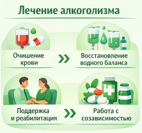 лечение алкоголизма в Бугульме этапы